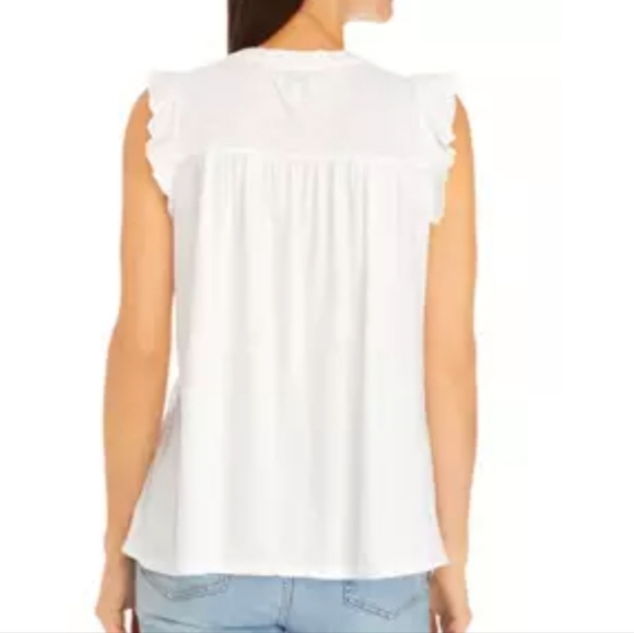 NWT Wonderly size XL flutter cap sleeve top - Picture 3 of 13